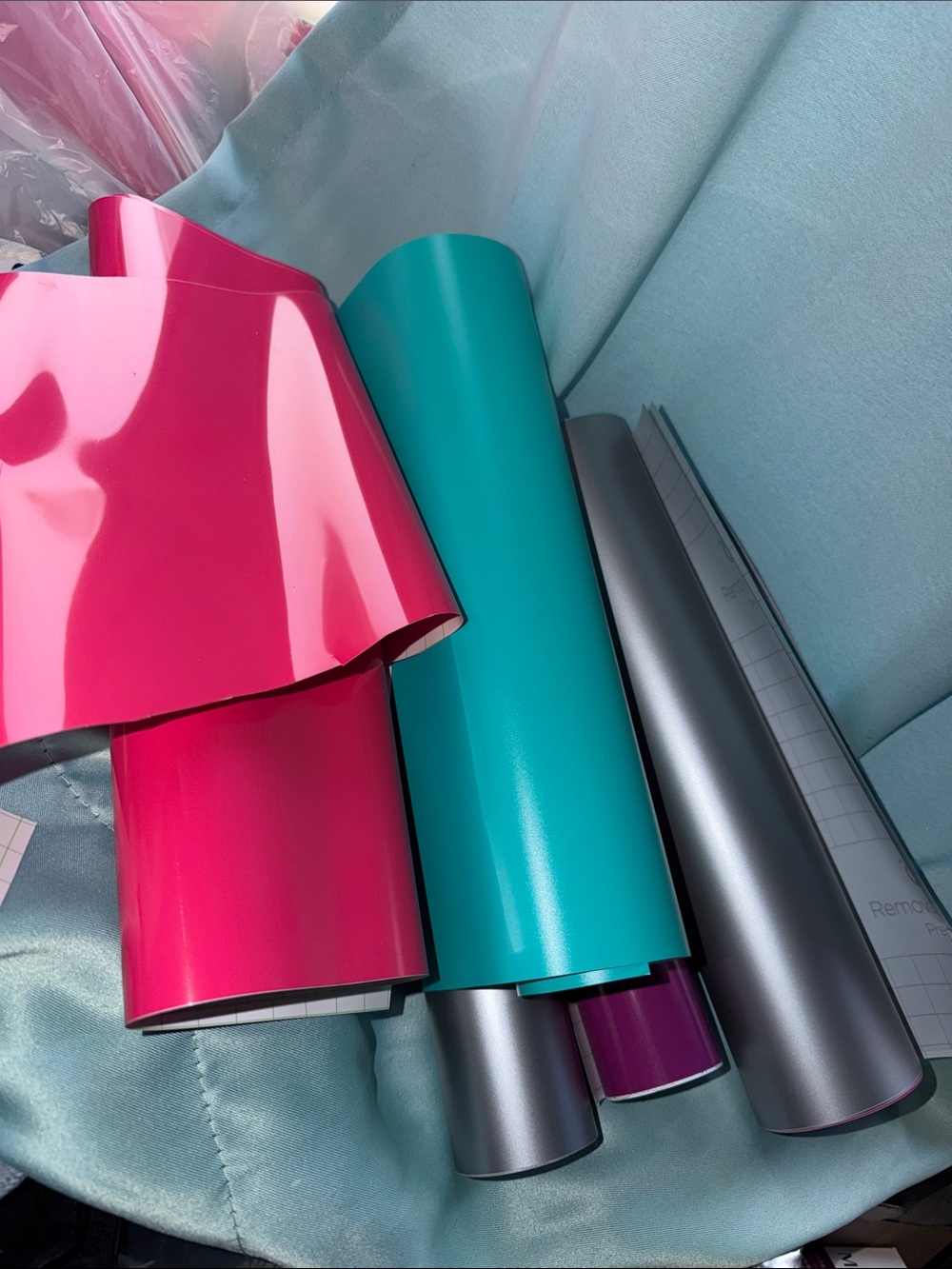 LEFT OVER Cricut Premium Craft Vinyl Roll Set (majority of sheets left/ some new